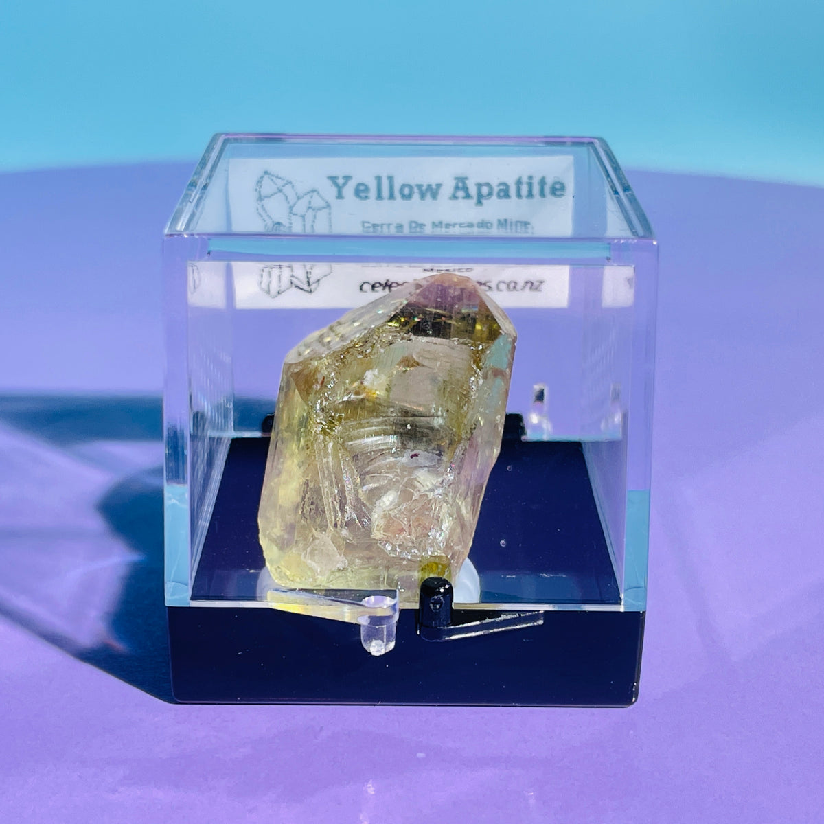 RARE Yellow Apatite Crystal Specimen (Video)