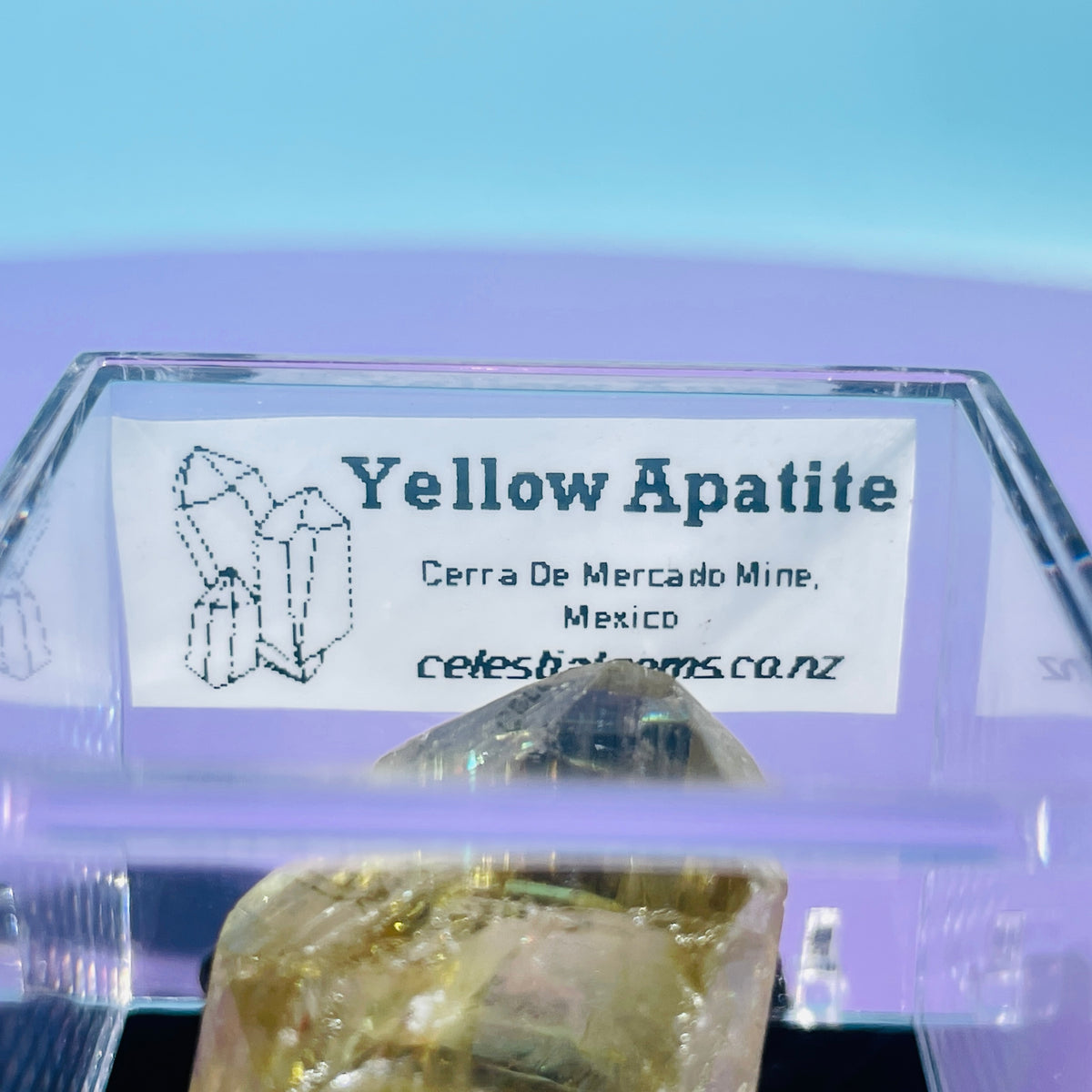 RARE Yellow Apatite Crystal Specimen (Video)