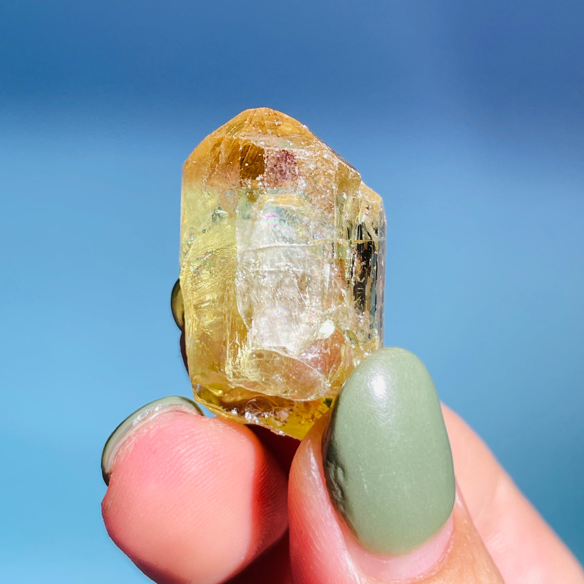 RARE Yellow Apatite Crystal Specimen (Video)