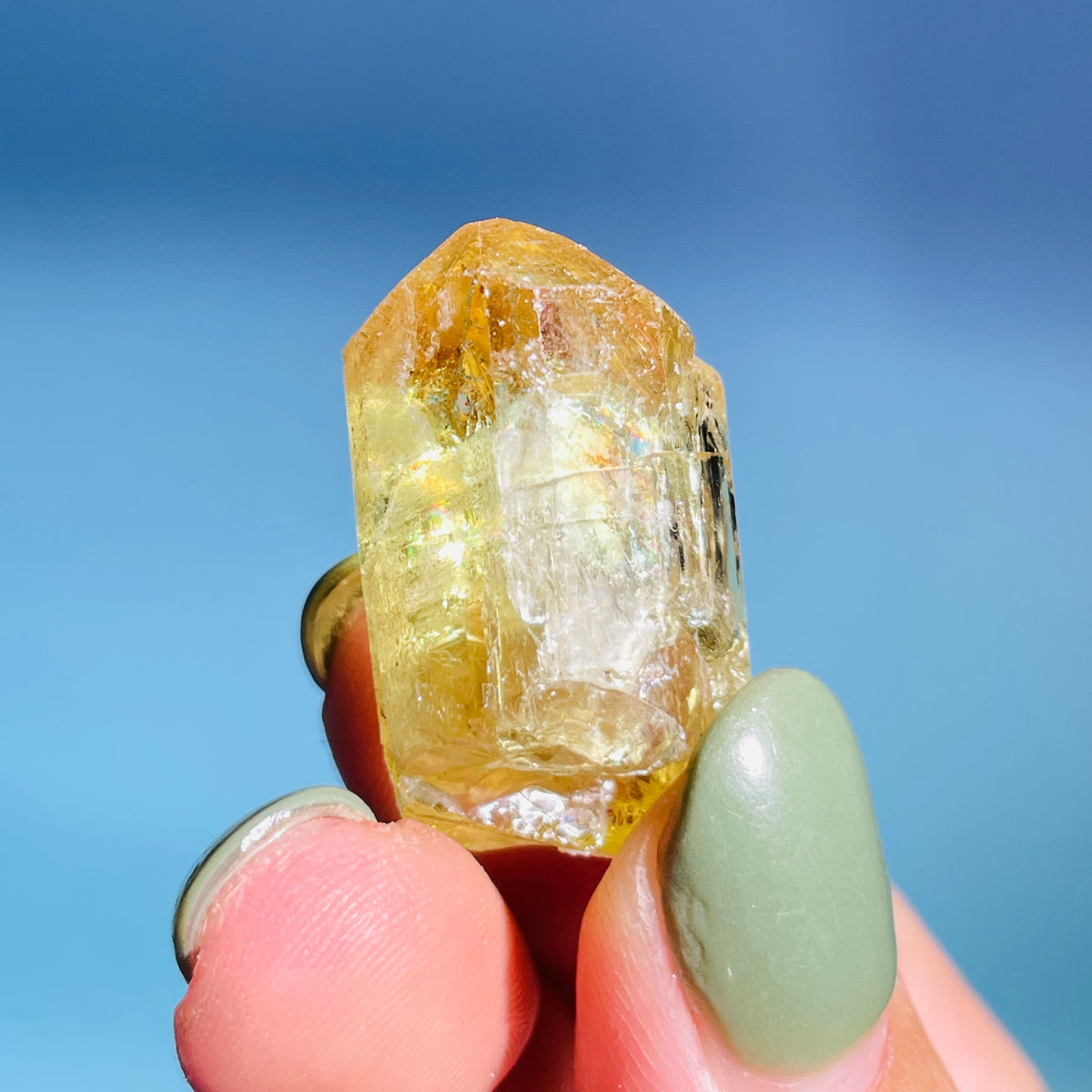 RARE Yellow Apatite Crystal Specimen (Video)