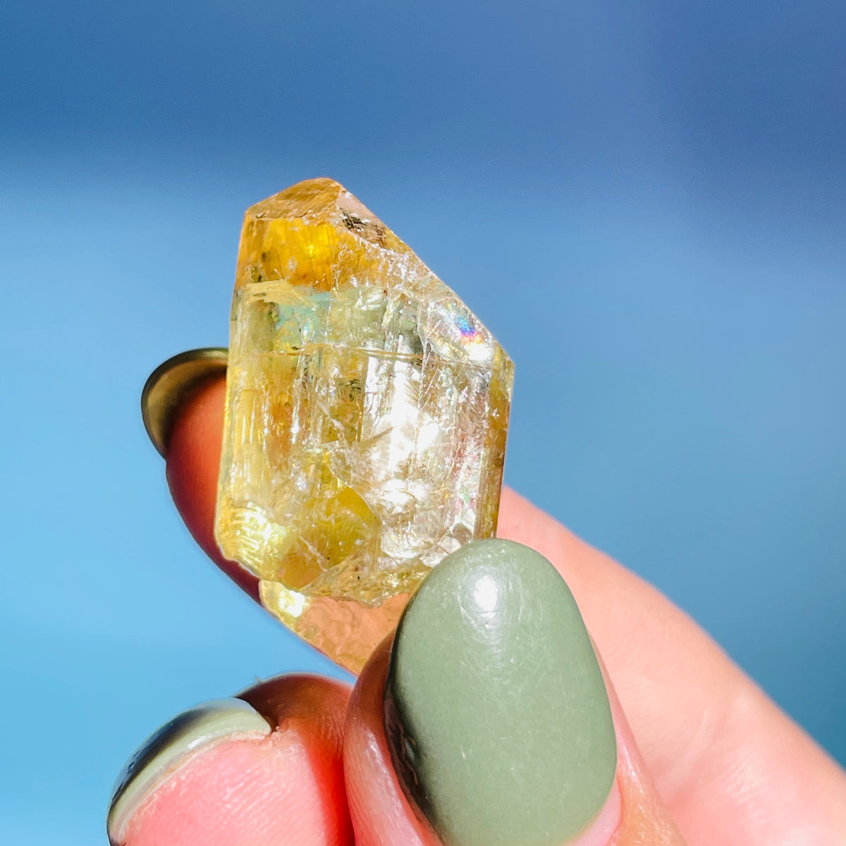 RARE Yellow Apatite Crystal Specimen (Video)