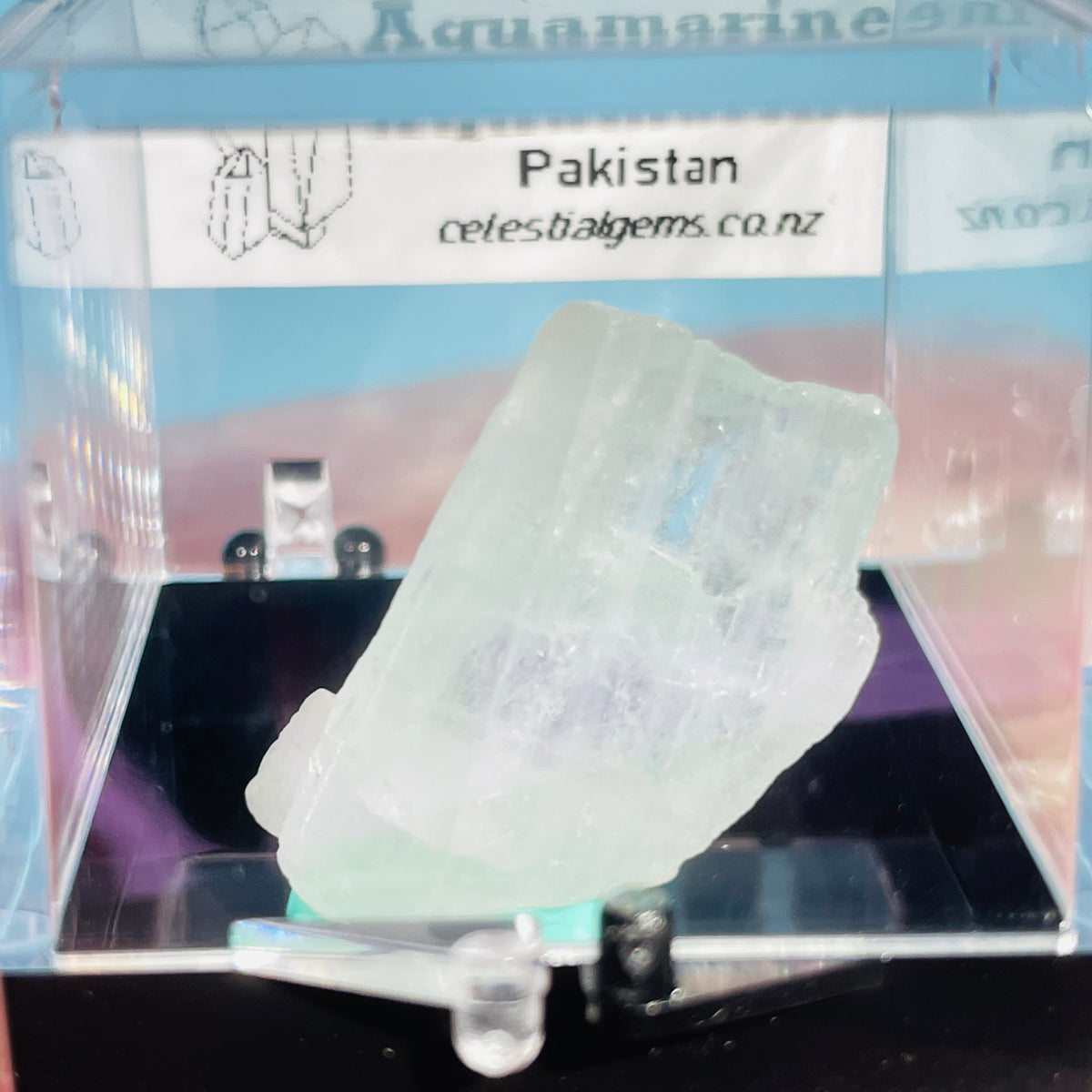 Aquamarine Beryl Terminated Crystal Thumbnail Specimen