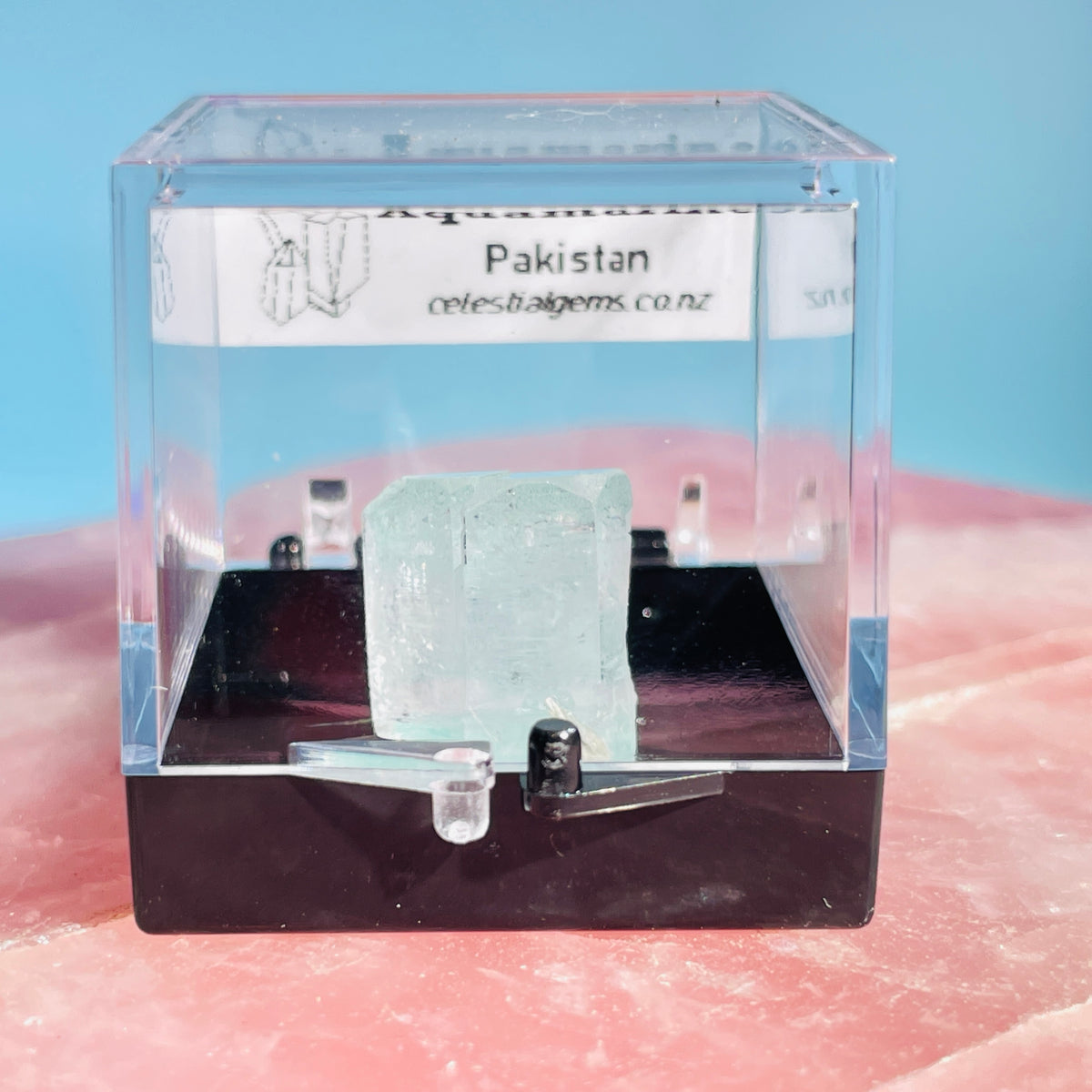 Aquamarine Beryl Terminated Crystal Thumbnail Specimen