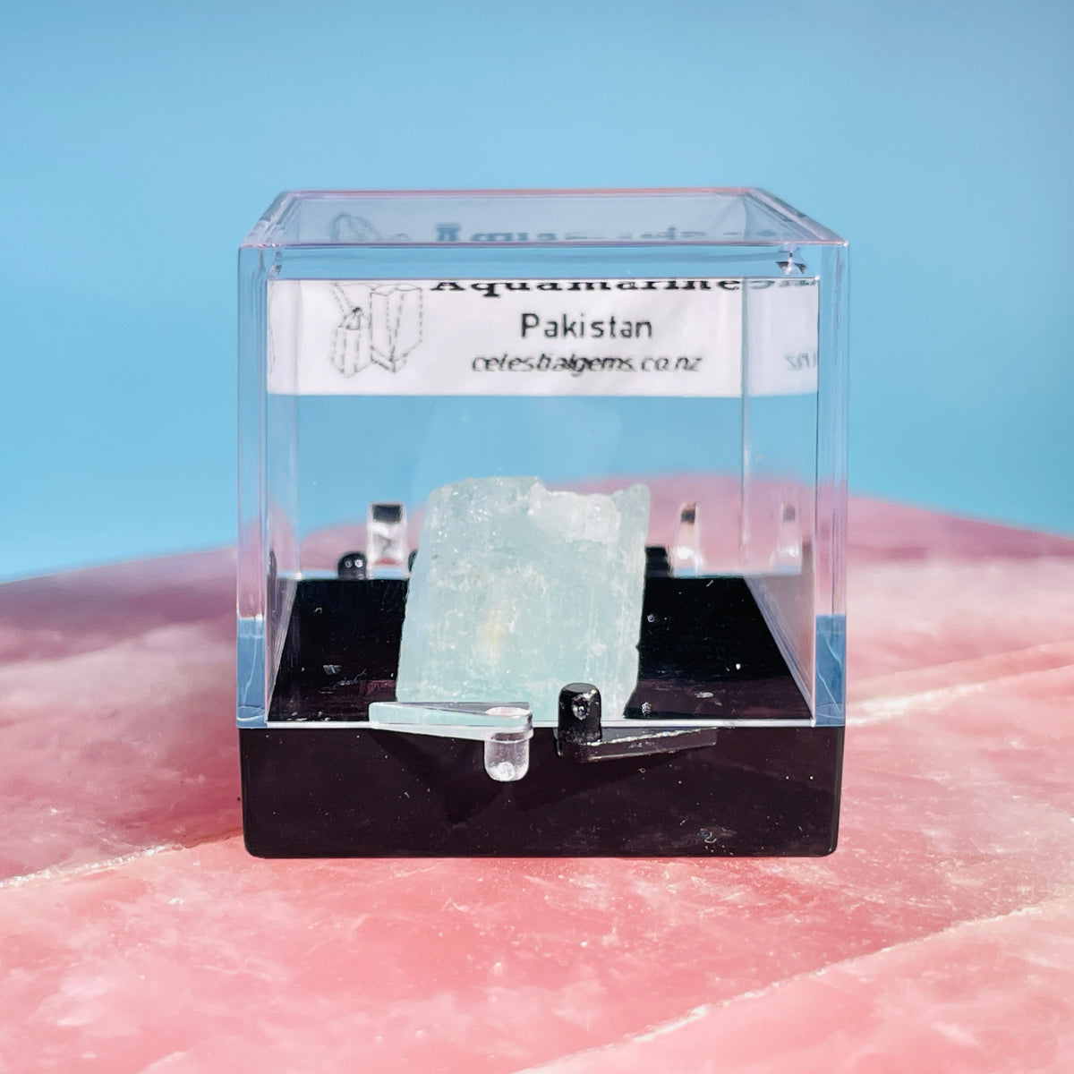Aquamarine Beryl Terminated Crystal Thumbnail Specimen