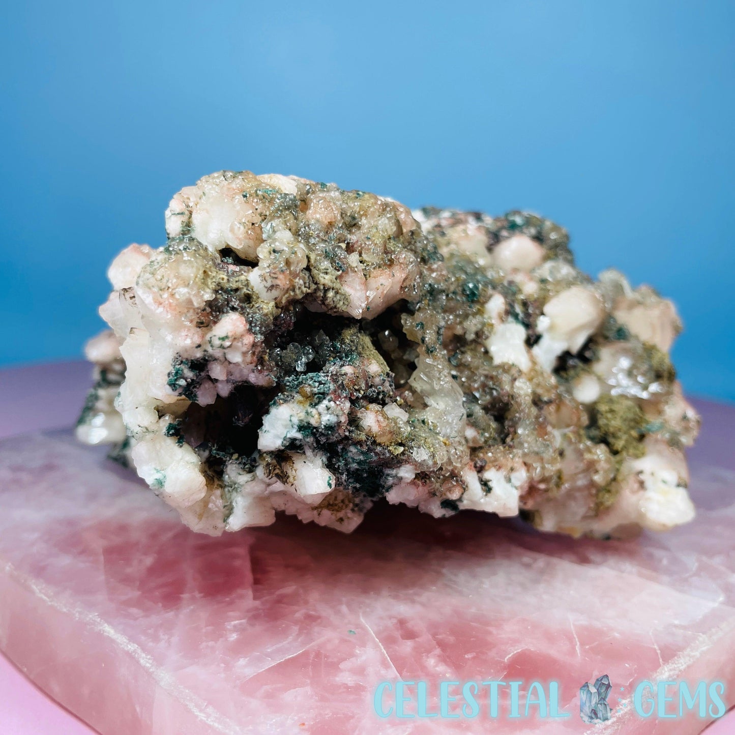Marshy Heulandite + Stilbite + Celadonite Large Cluster