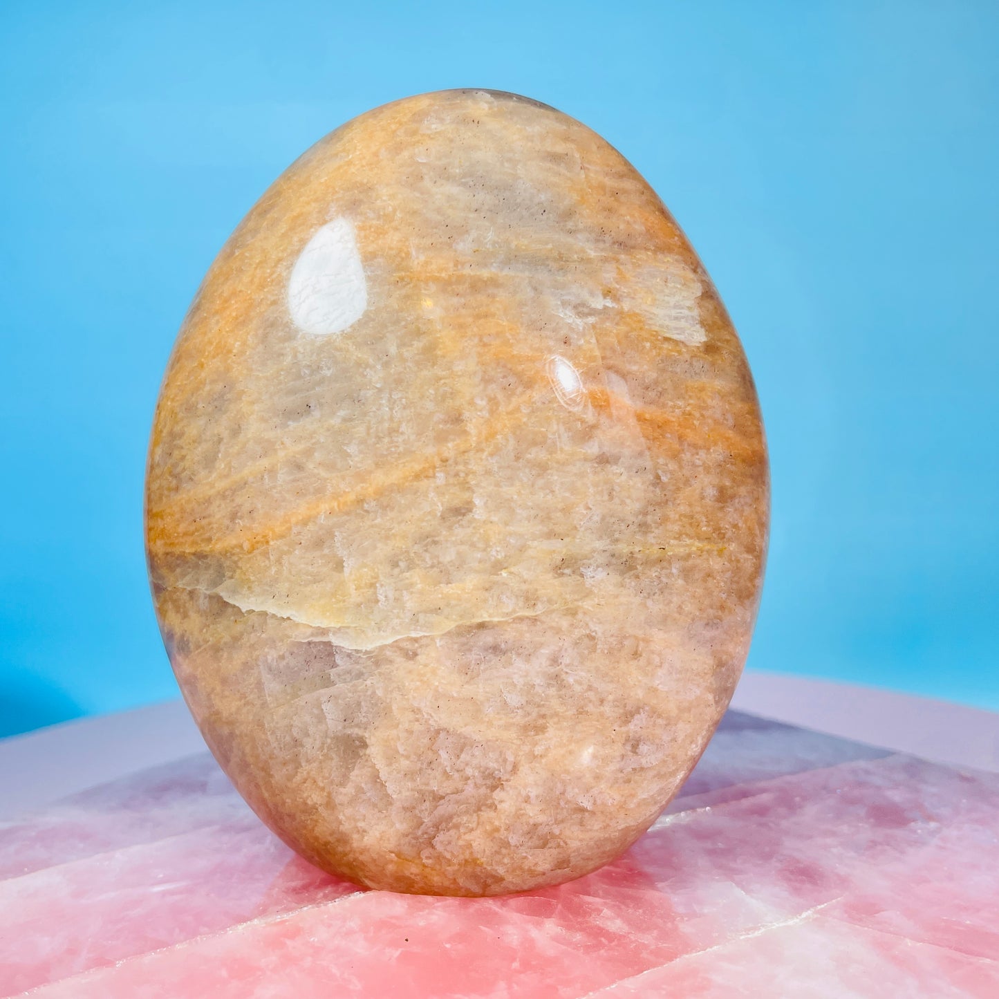 Peach Moonstone (Feldspar) Medium Freeform (Video)