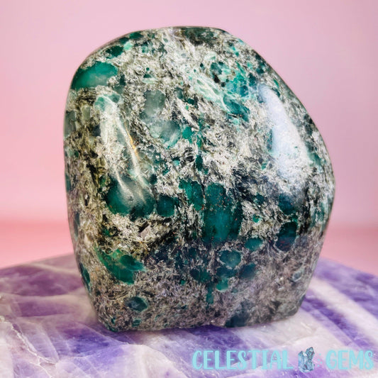 Emerald in Biotite Mica Polished Small Freeform
