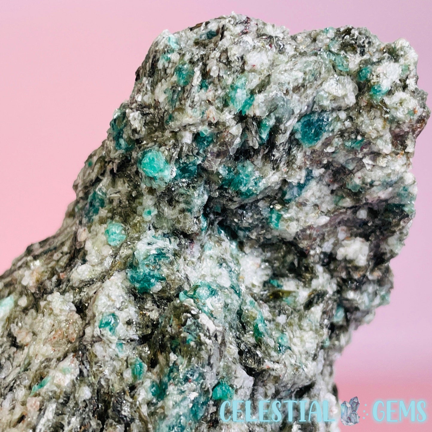 Emerald in Biotite Mica Raw Medium Chunk