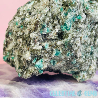 Emerald in Biotite Mica Raw Medium Chunk