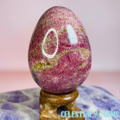 Rhodonite Egg Medium Carving