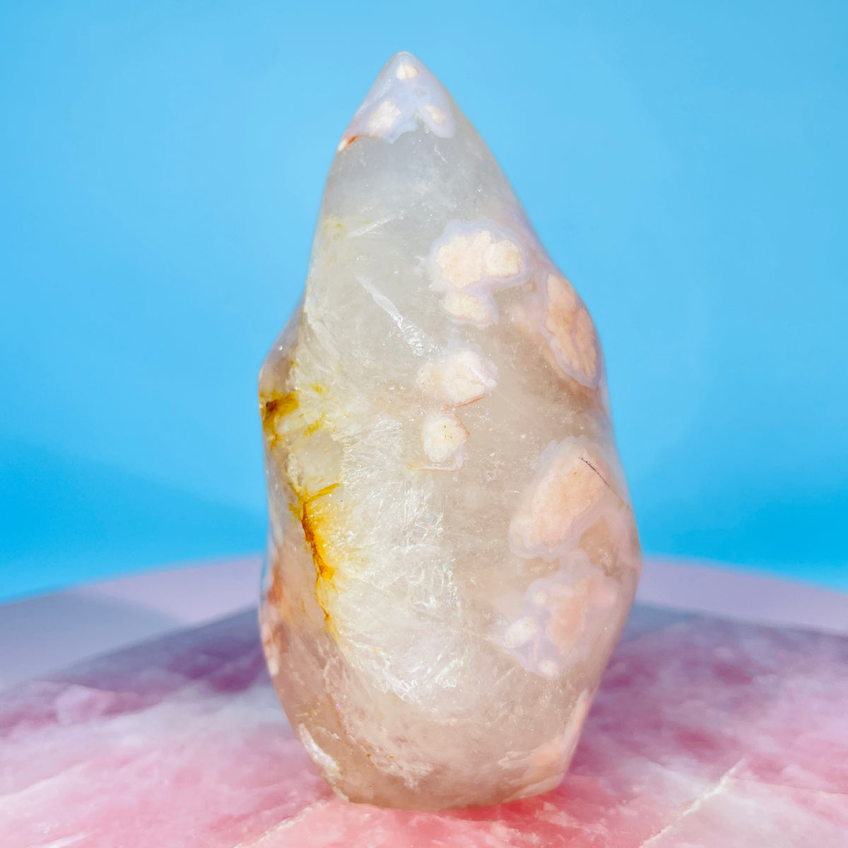 Flower Agate Small Flame Freeform