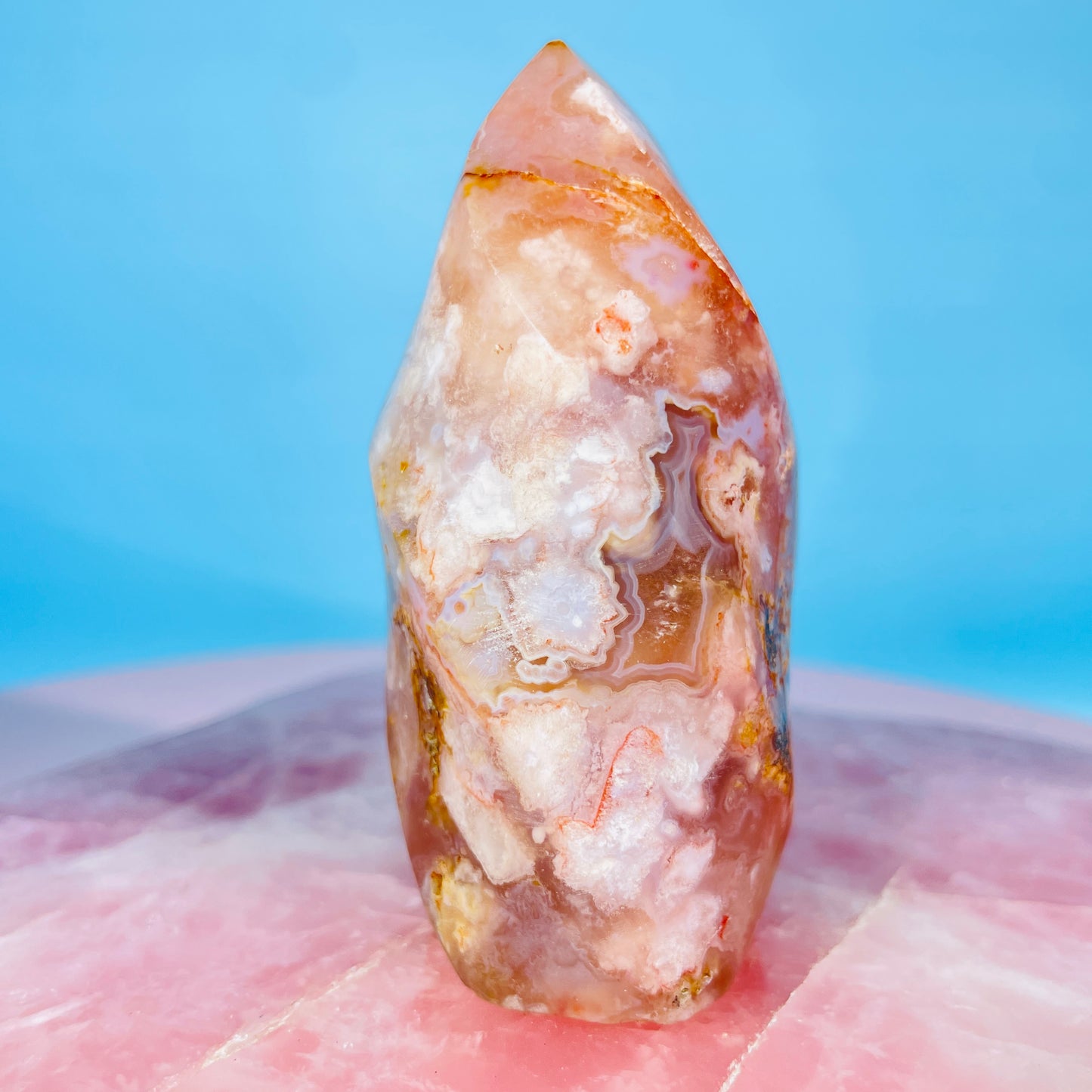 Flower Agate Small Flame Freeform