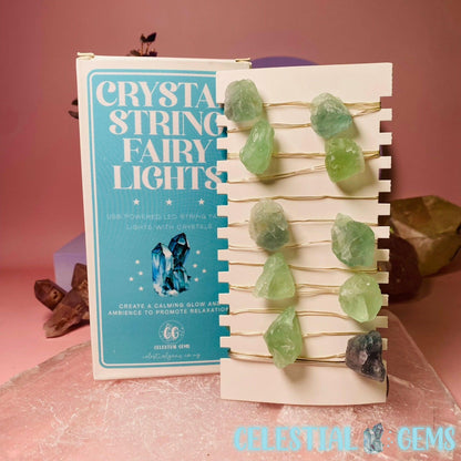 Crystal String Fairy Lights - Green Fluorite