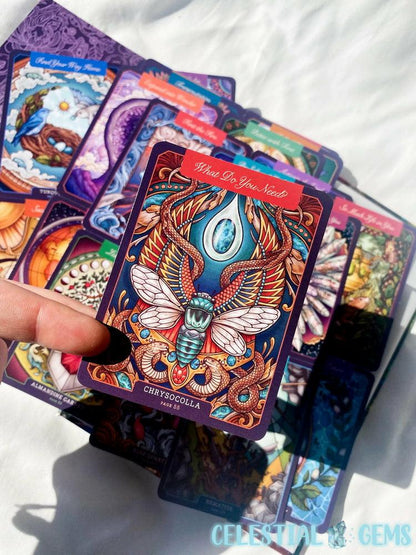 The Illustrated Crystallary Oracle Card Deck by Maia Toll