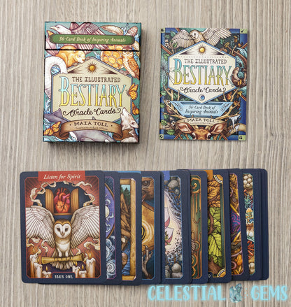 The Illustrated Bestiary Oracle Card Deck by Maia Toll