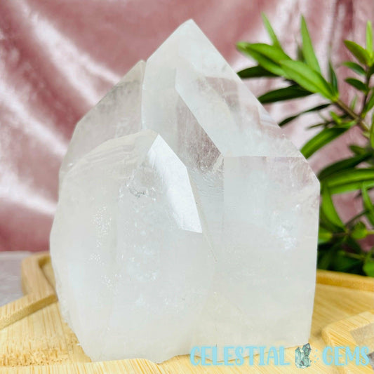 Clear Quartz Natural Standing Multi-Terminated Medium Chunky Point Cluster