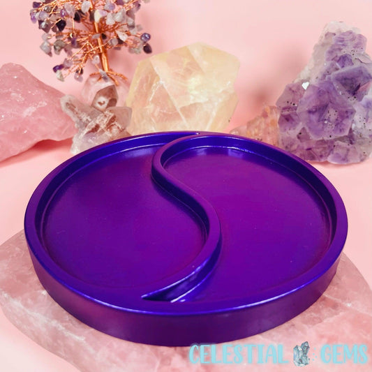 Metallic Purple Resin Yin-Yang Dish