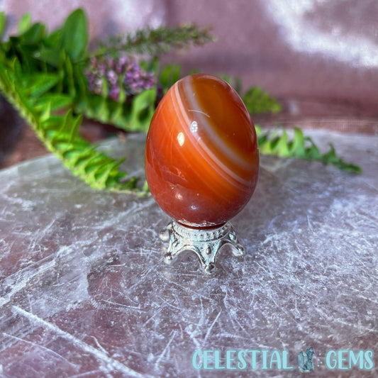 Carnelian Agate Egg Mini Carving