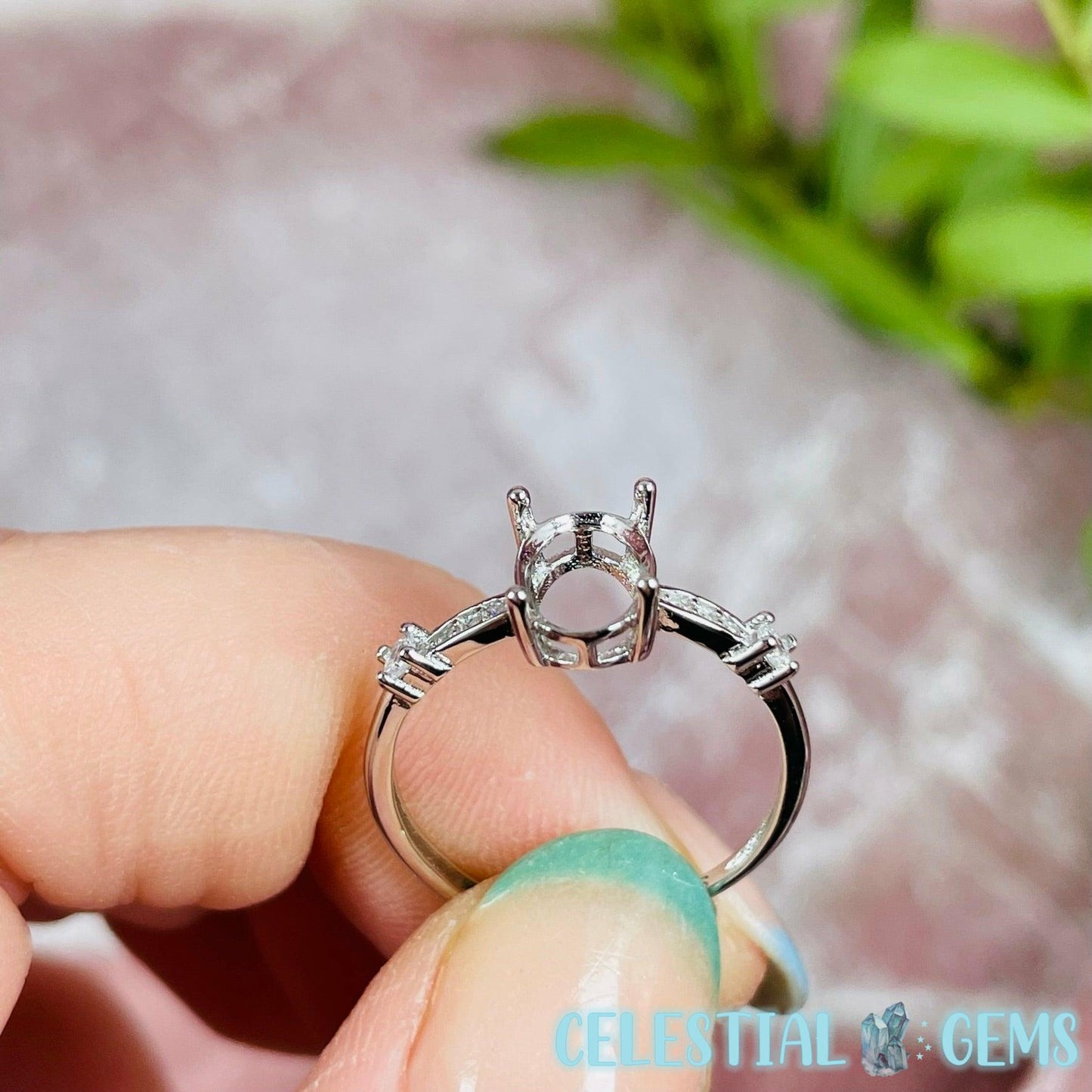 Blank 925 Silver Adjustable Ring for Mounting Cabochons