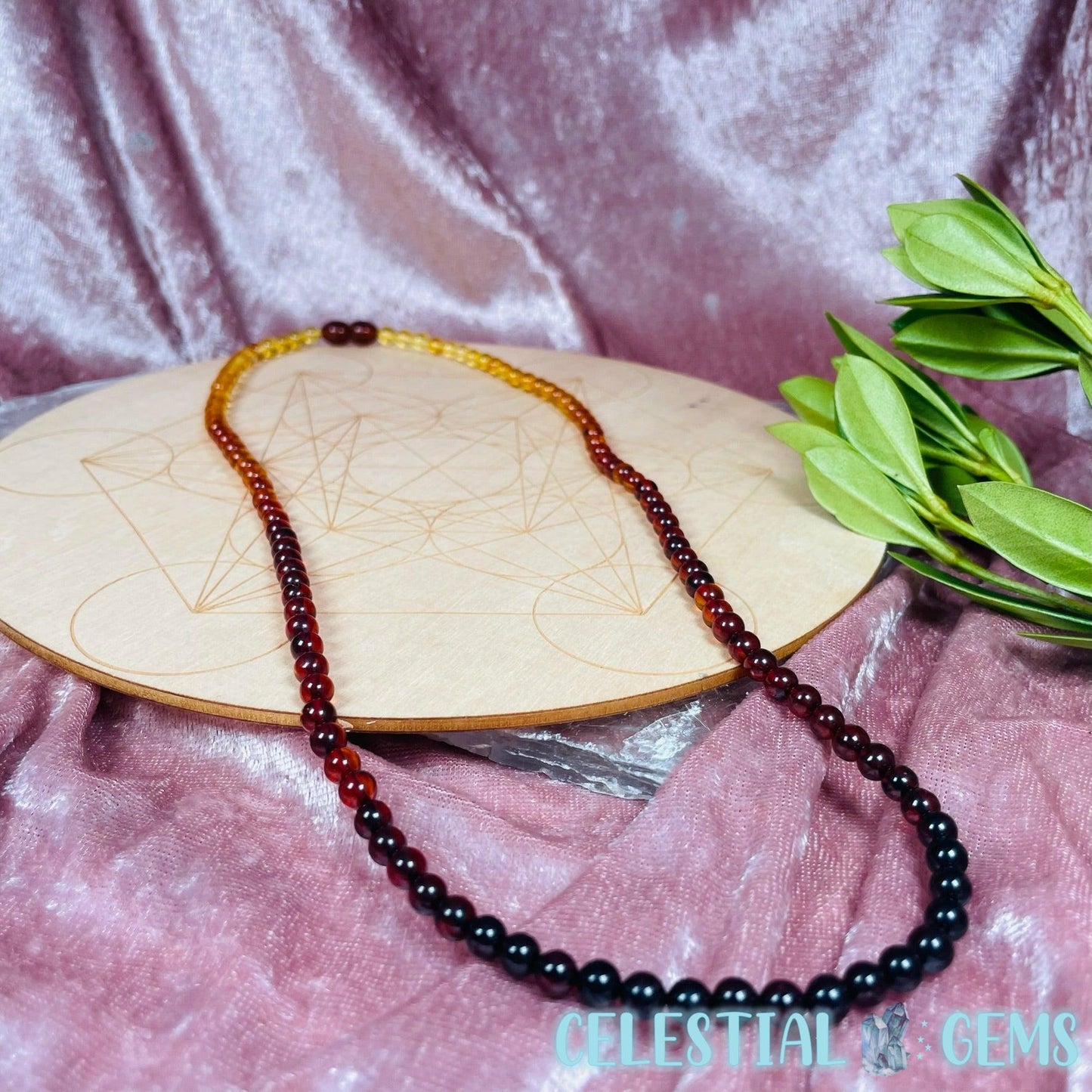 Amber Ombre Necklace 60cm
