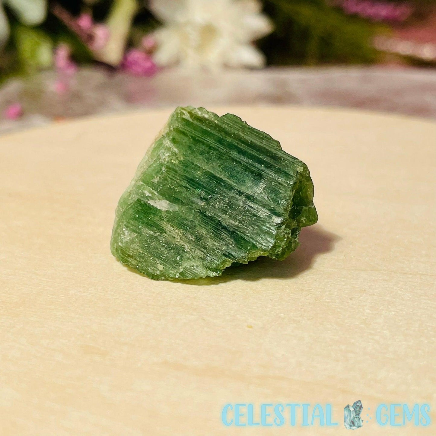 Green Tourmaline in Quartz Thumbnail Specimen (8 Available)
