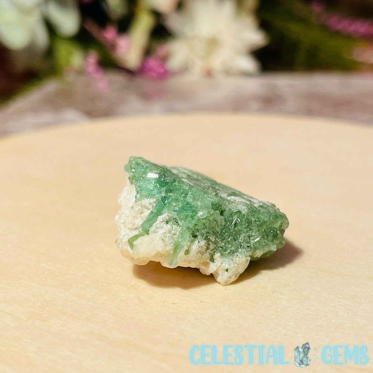 Green Tourmaline in Quartz Thumbnail Specimen (13 Available)