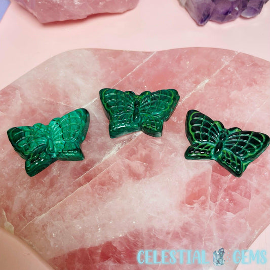 Malachite Butterfly Small Carving