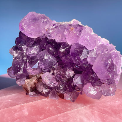 Dark Amethyst Medium Standing Cluster (Video)