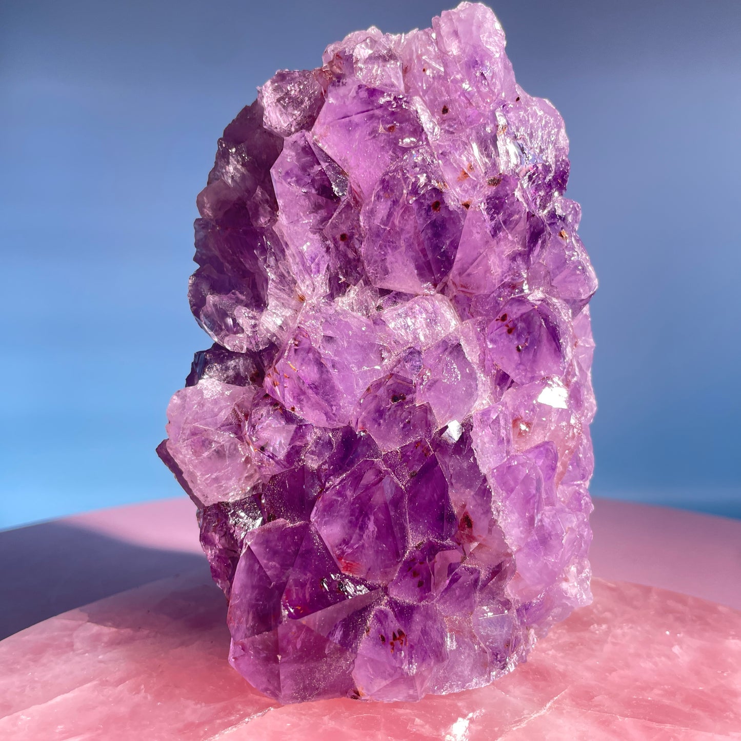 Dark Amethyst Medium Standing Cluster (Video)