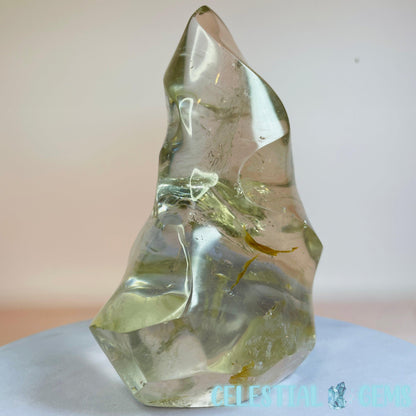 Pale Smoky Quartz Flame Large Freeform (Rainbows!)