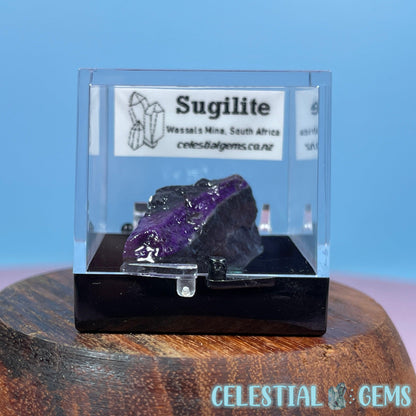 Rare Sugilite Raw Small Crystal in Specimen Box