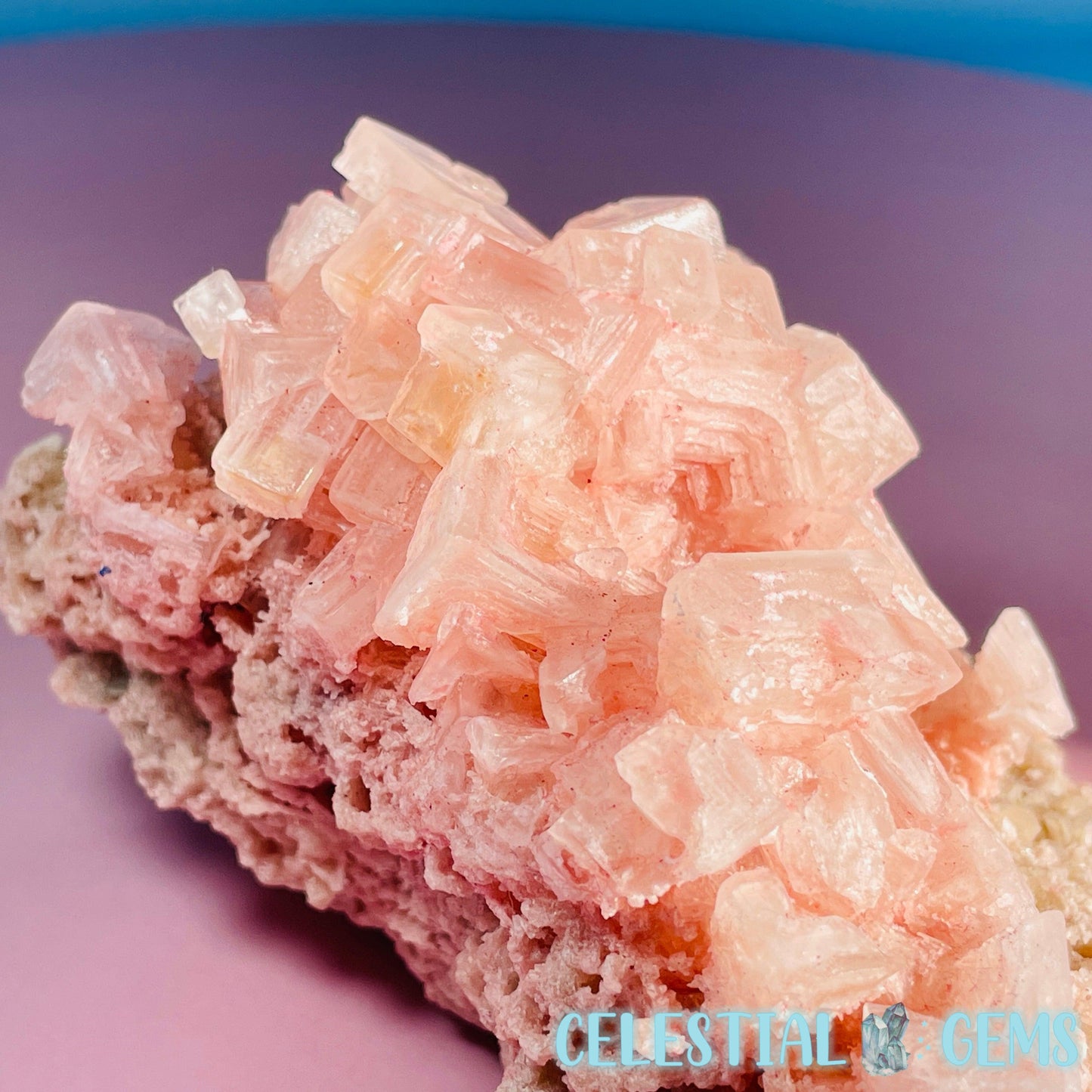 Rare Pink Halite on Trona Medium Specimen