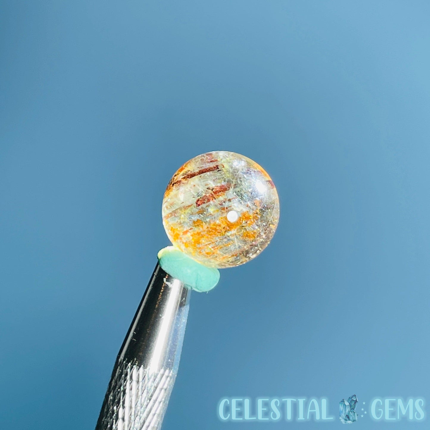 AAA Grade RARE Green Oligoclase + Arusha Sunstone Polished Mini Sphere (Video)