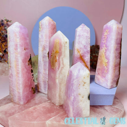 Pink Aragonite Small-Medium Obelisk Tower