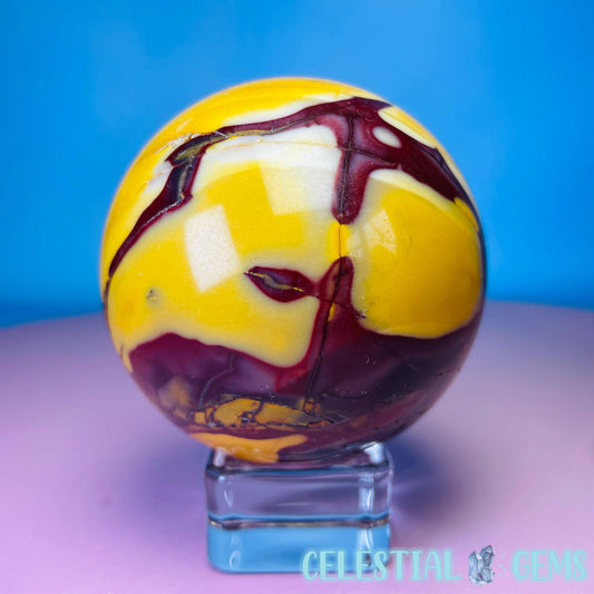 Red + Yellow Mookaite Jasper Medium Sphere