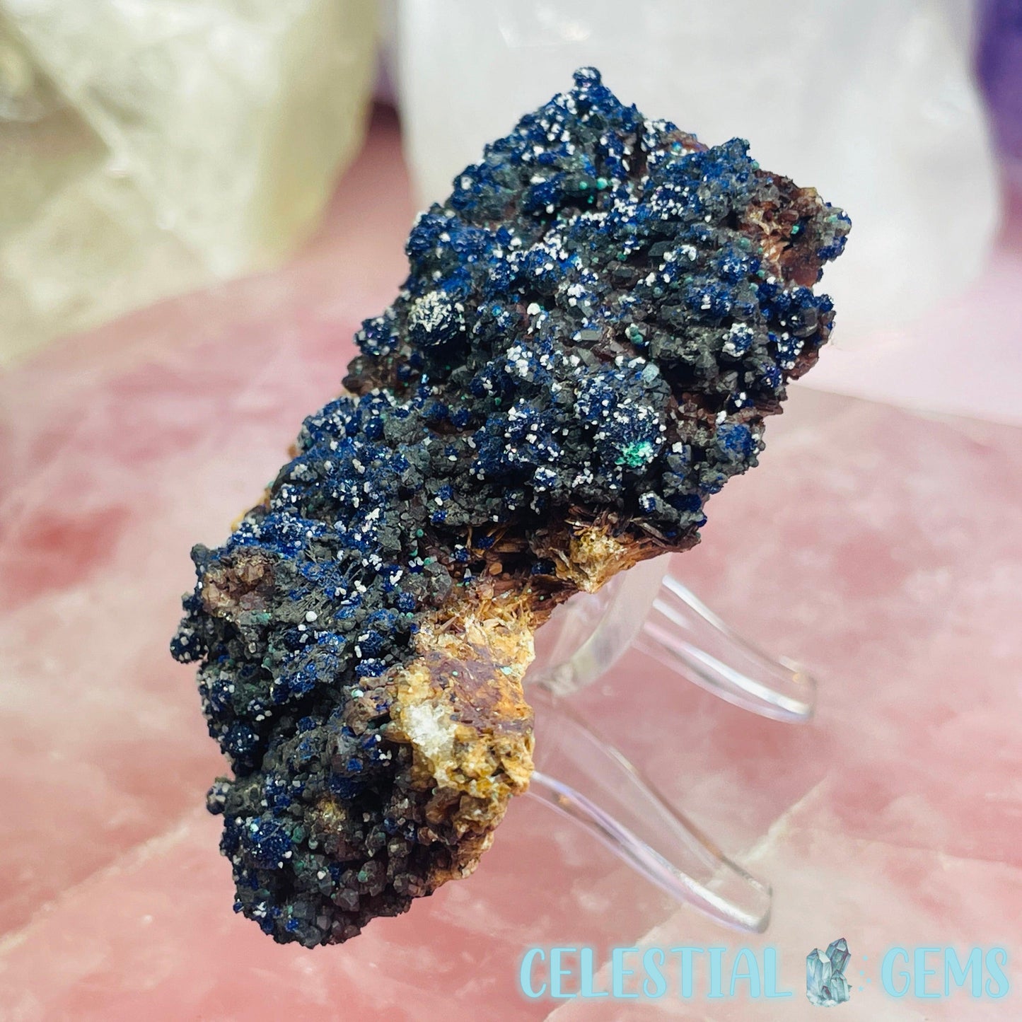 Druzy Azurite + Dolomite Small Specimen D