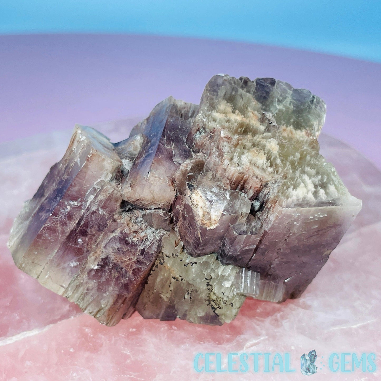 Purple Spanish Aragonite Clustered Crystal Specimen