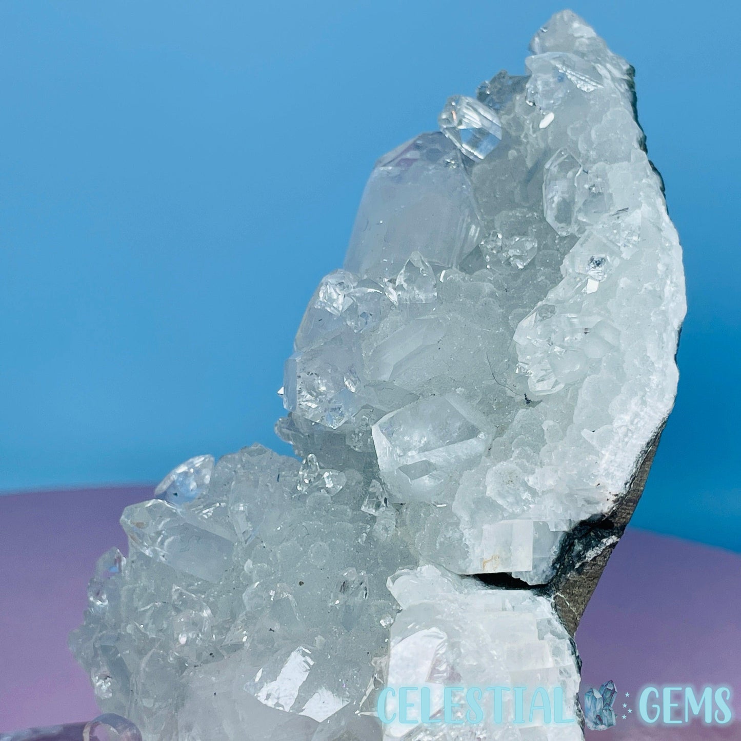 A Grade Diamond Apophyllite + White Chalcedony Medium Cluster