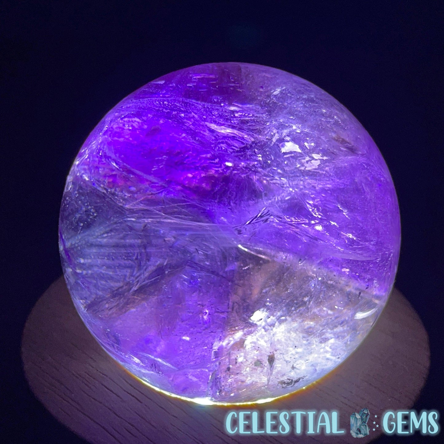 A Grade Bolivian Phantom Ametrine Medium Sphere (Video)