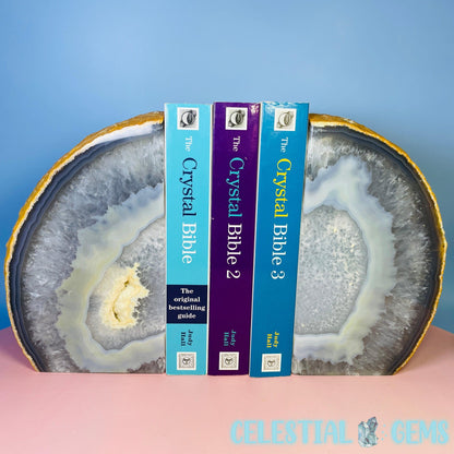 Natural Druzy Agate XL Pair of Bookends