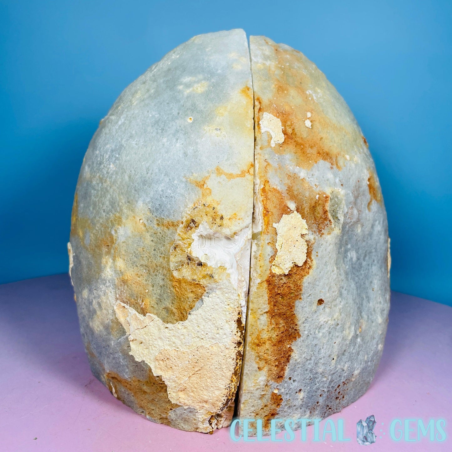 Natural Druzy Agate Large Pair of Bookends