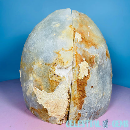 Natural Druzy Agate Large Pair of Bookends