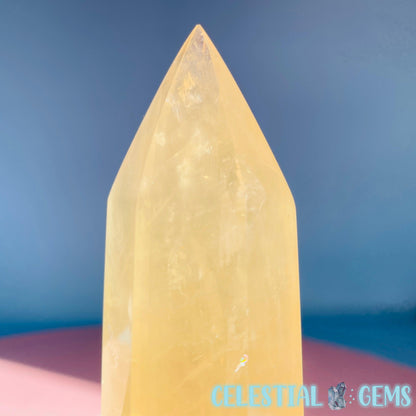 Optical Honey Calcite Medium Tower (Video)