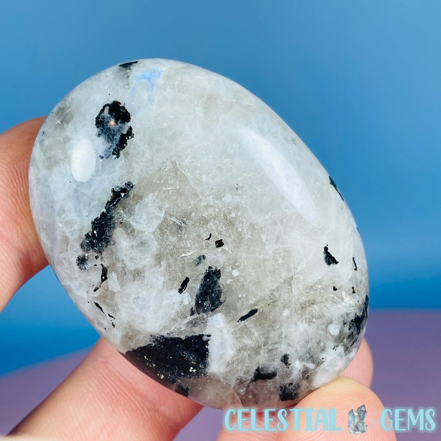 Rainbow Moonstone Palmstone (Video)