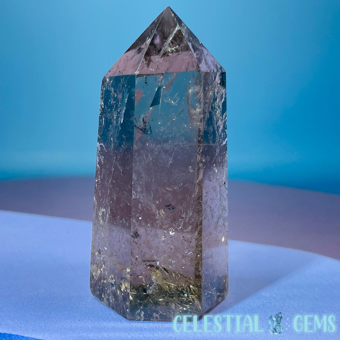 Rutilated Smoky Quartz Small Tower