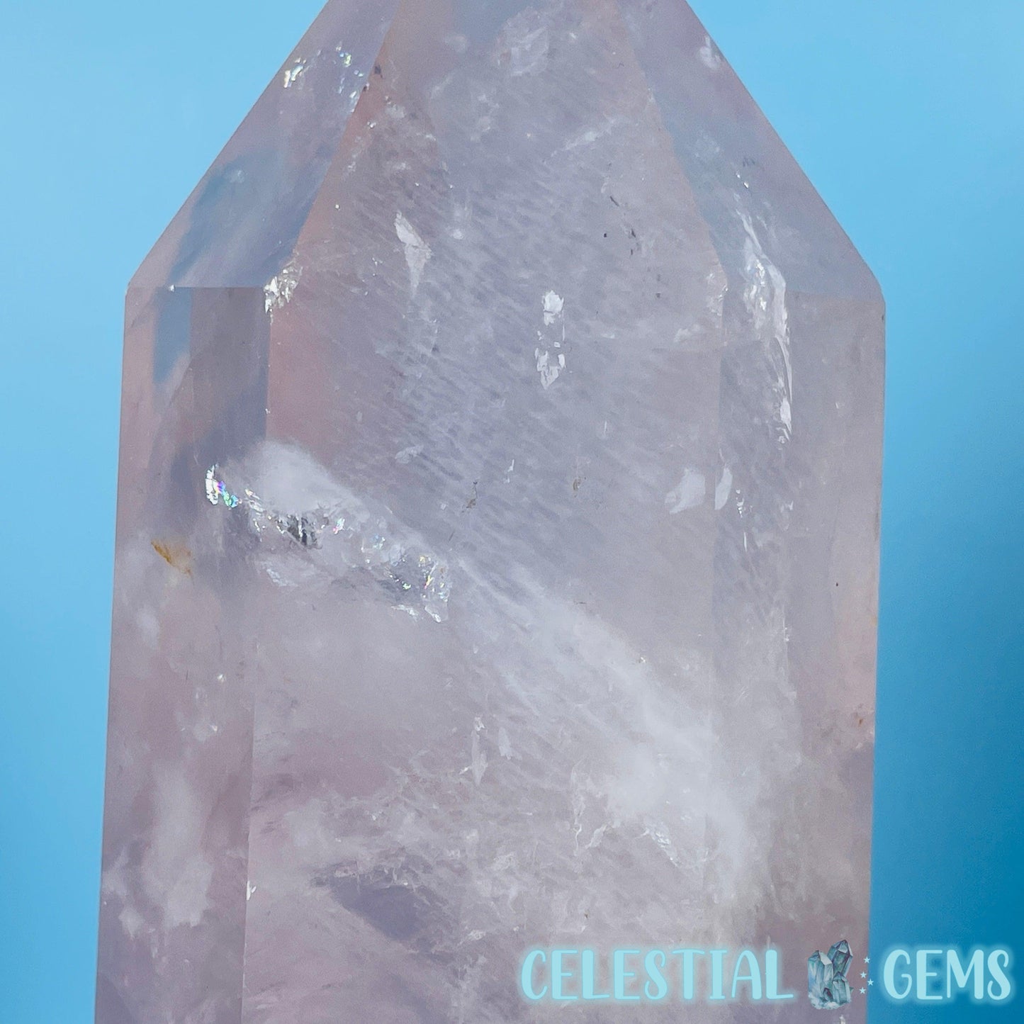 High Grade Rose Quartz Large Chunky Tower (Video)