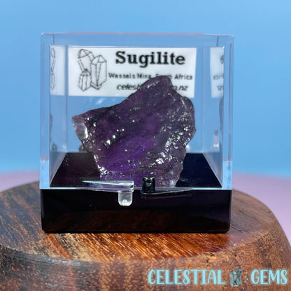 Rare Sugilite Raw Small Crystal in Specimen Box