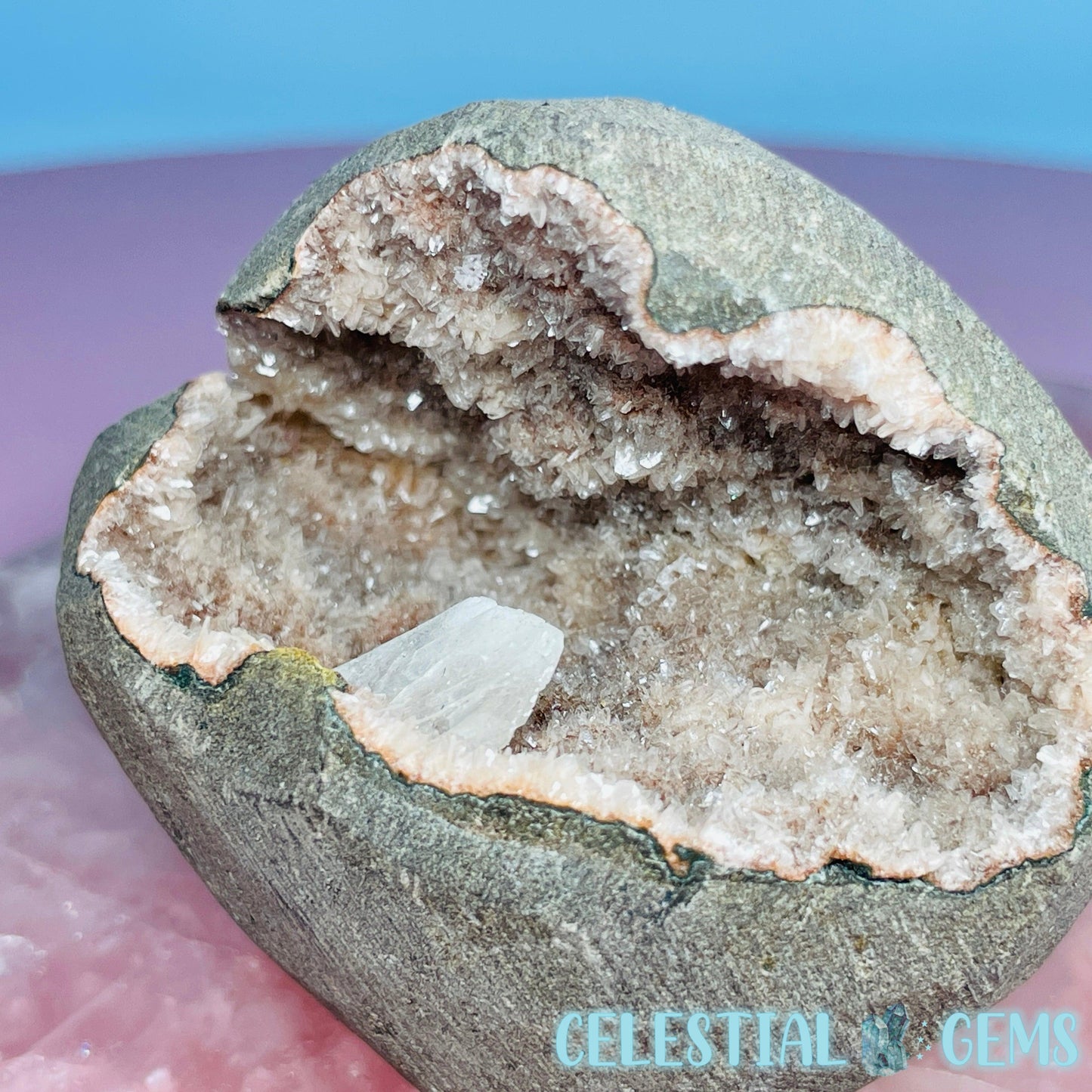 Mixed Zeolite Druzy Geode Medium Standing Freeform