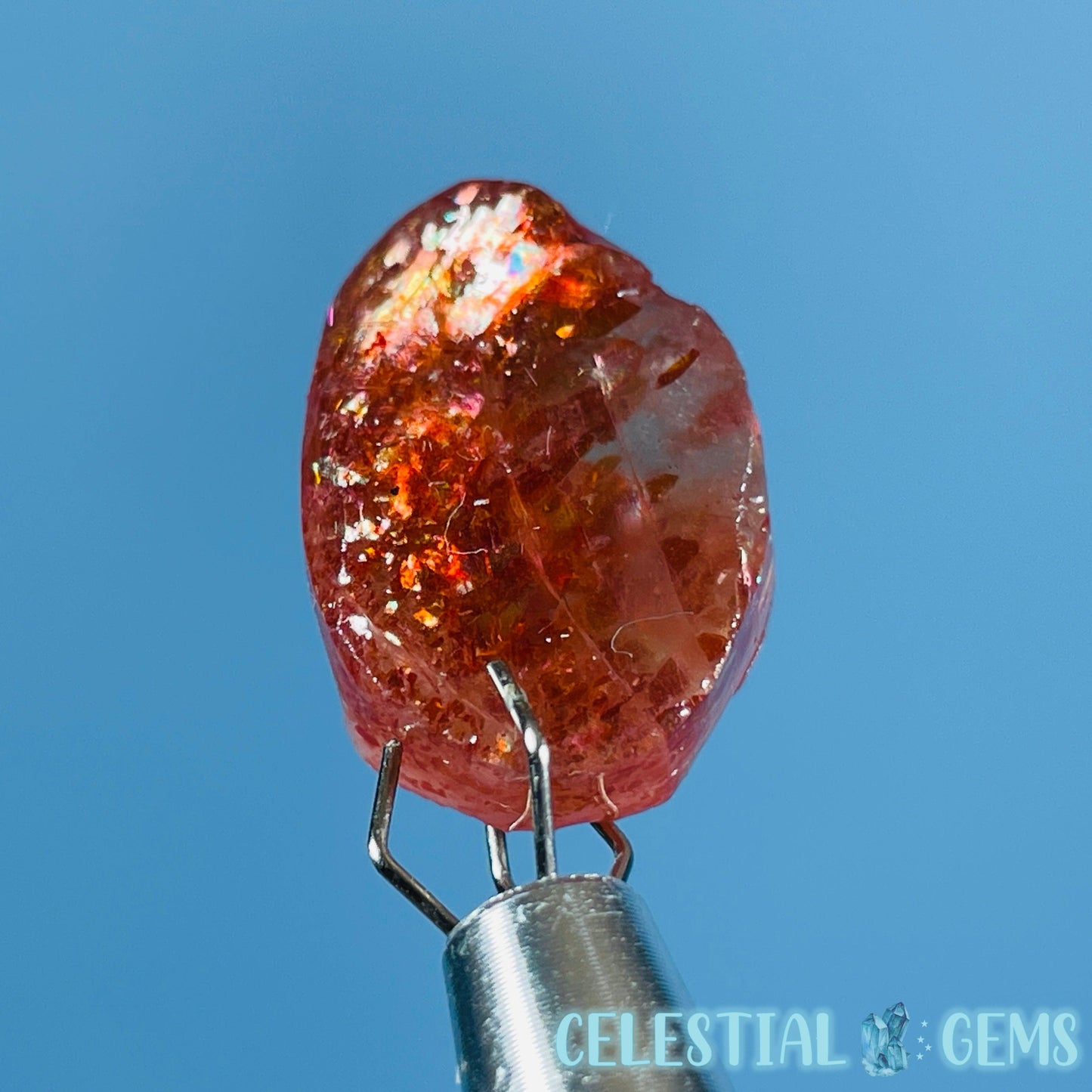 A Grade Arusha Sunstone Raw Mini Gemstone in Specimen Pottle (Video)