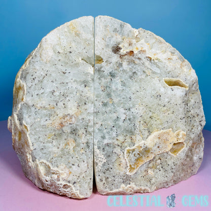 Natural Agate Large Pair of Bookends